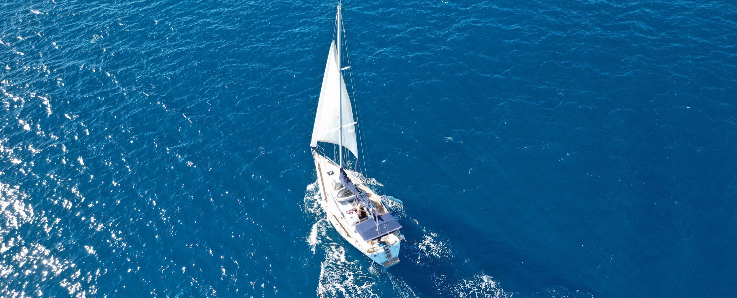 Sailing or Yachting in Greece. Arial Image of Elysium Yachting