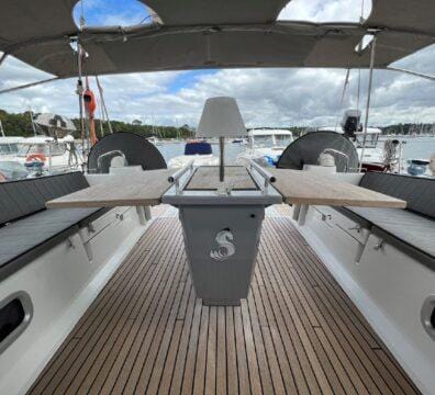 Spacious Beneteau Oceanis 45 cockpit - Luxury yacht charters Greece 2026